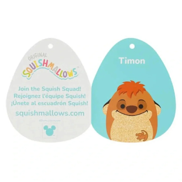 Disney The Lion King Glitter Squishmallows™ 6.5in Timon - Picture 6 of 6